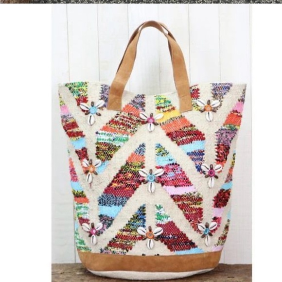lovestitch Handbags - Love stitch Colorful Patterned Tote Bag